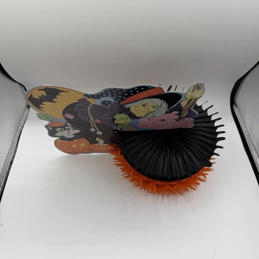 Vintage Witch Potion Cauldron Brew Witches Diecut Honeycomb Halloween Decor 1987